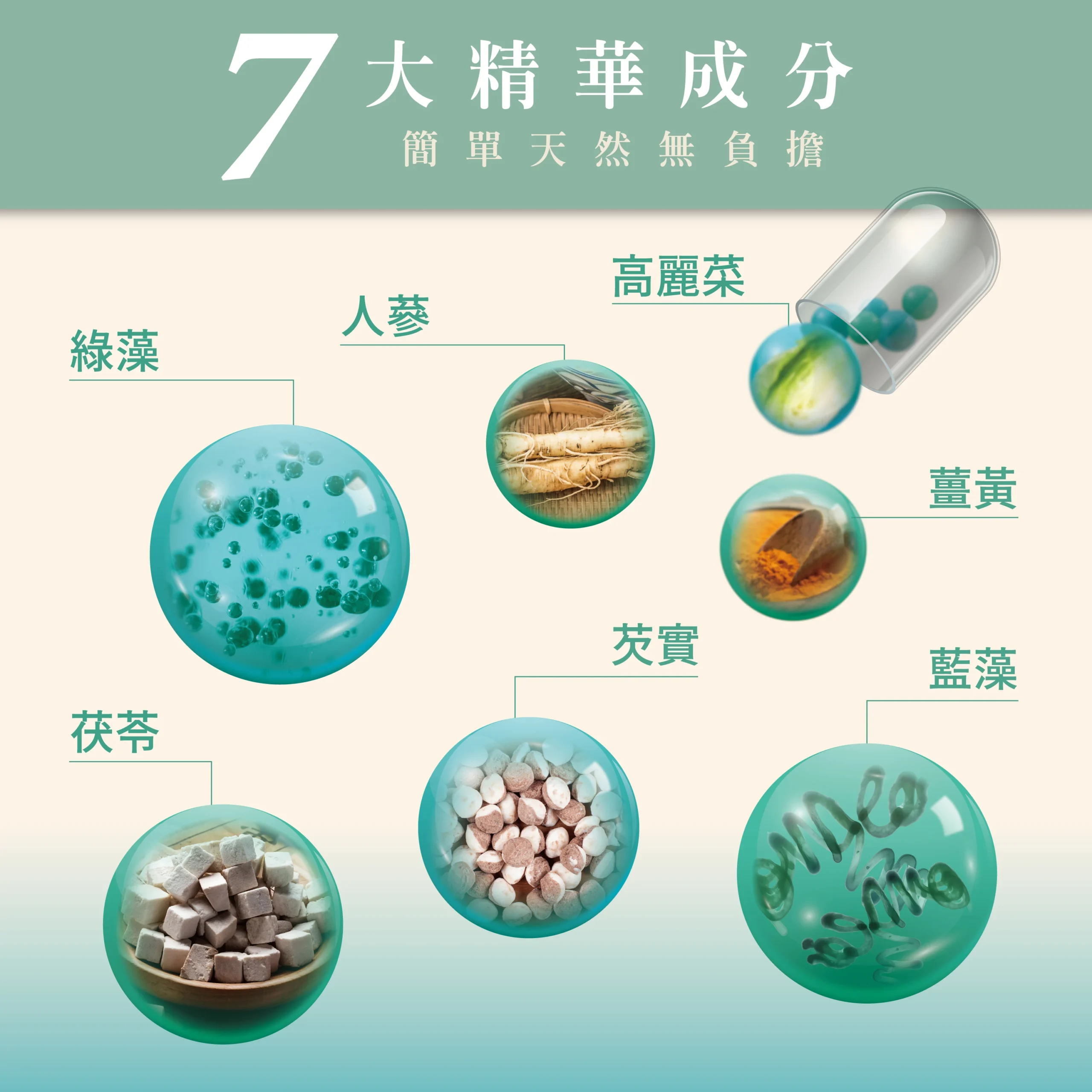 纖衛藍綠藻複方膠囊_商品圖-2 纖衛藍綠藻複方膠囊商品圖,展現產品瓶身與膠囊細節,背景乾淨簡約。